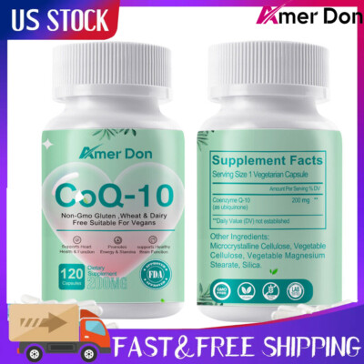 COQ 10 Coenzyme Q-10 200mg Heart Health Support, Increase Energy & Stamina 120ct