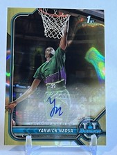 2021-22 Bowman University Chrome Prospect Gold Refractor /50 Yannick Nzosa Auto