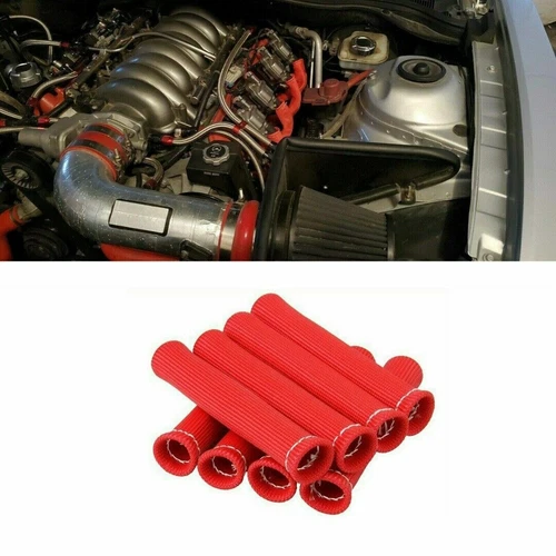 8Pack 2500° Spark Plug Wire Boots Protector Sleeve Heat Shield Cover For LS1/LS2 - Picture 6 of 12