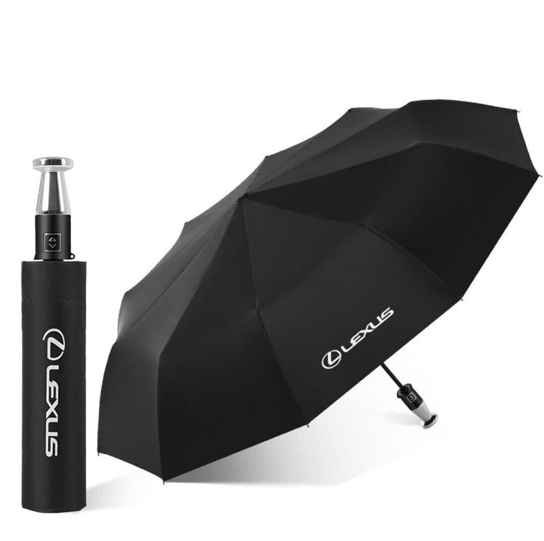 LEXUS　傘 LEXUS Folding Umbrella Black UV & Rain Protection Compact