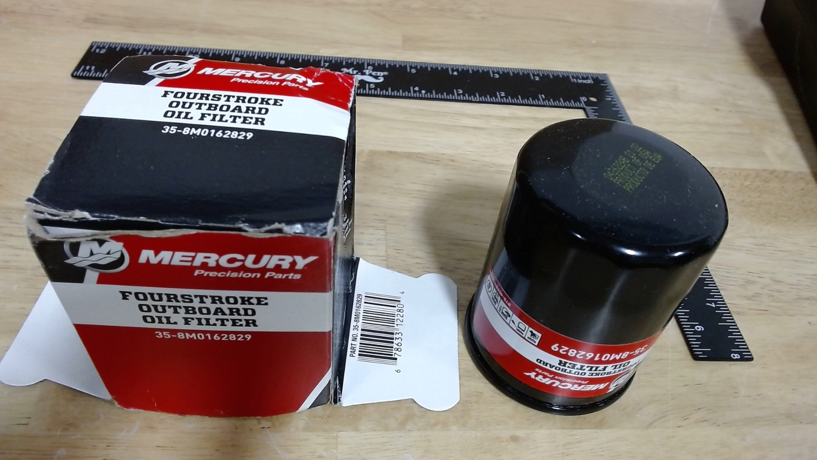 New Mercury Marine Oil Filter Part 8M0162829 replace 8M0065104 (NLA