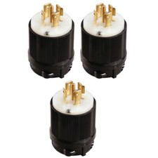 NEMA L21-20 Grounding Locking Plug, 20A 120/208V AC, 4 Pole 5 Wire, cUL Listed