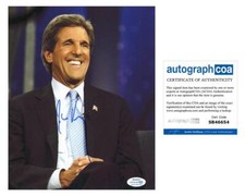 John Kerry AUTOGRAPH Signed United States Senator 8x10 Photo ACOA