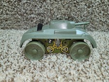 Vintage Marx MAR Wind Up Tank US Military Plastic Litho Retro Kids Toy