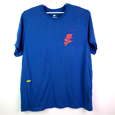 blue nike tech t shirt
