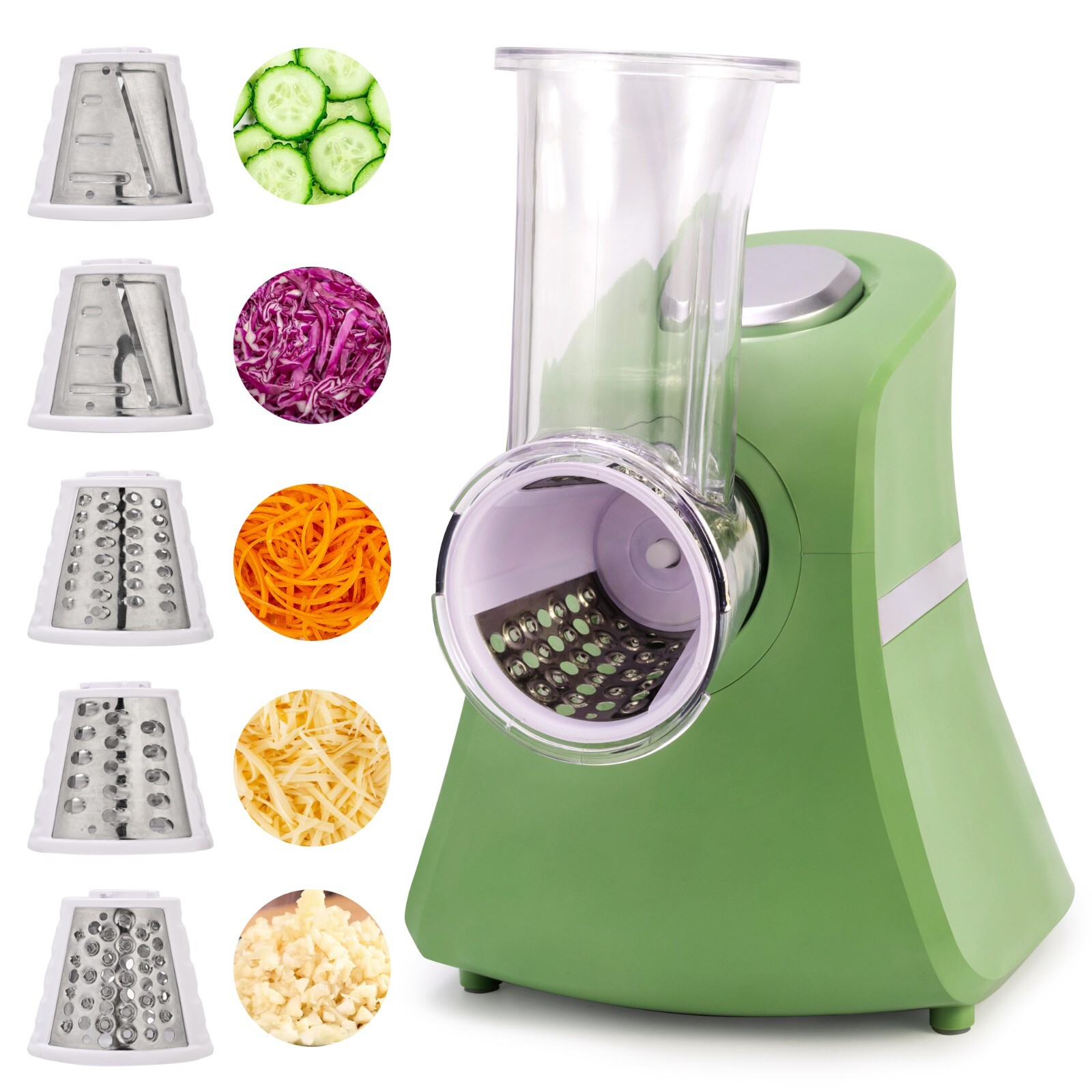 Electric Cheese Grater & Slicer - Multi-Function Shredder for Vegetables & Fruit