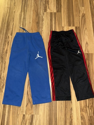 Jordan Nike Boys Sweatpants Sz 6 Y2K Wide Leg Cotton Dri-fit EUC Lot Of 2