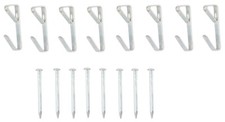 NEW PROSOURCE 5338884 PACK 8 ZINC PLATED 20LB NAIL ON PICTURE HANGERS