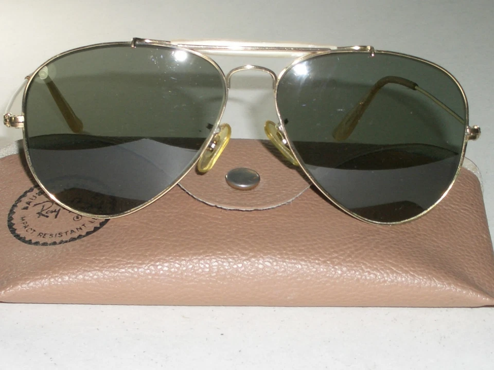 1960 58[]14 DE COLECCIÓN B&L RAY BAN 1/20 10K GF G15 GAFAS DE SOL AVIADOR OUTDOORMAN Foto 2 de 4