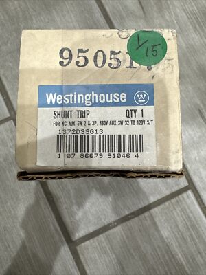  Westinghouse Cutler-Hammer 1372D39G13 Shunt Trip For NC AUX SW 2 & 3P 120V 