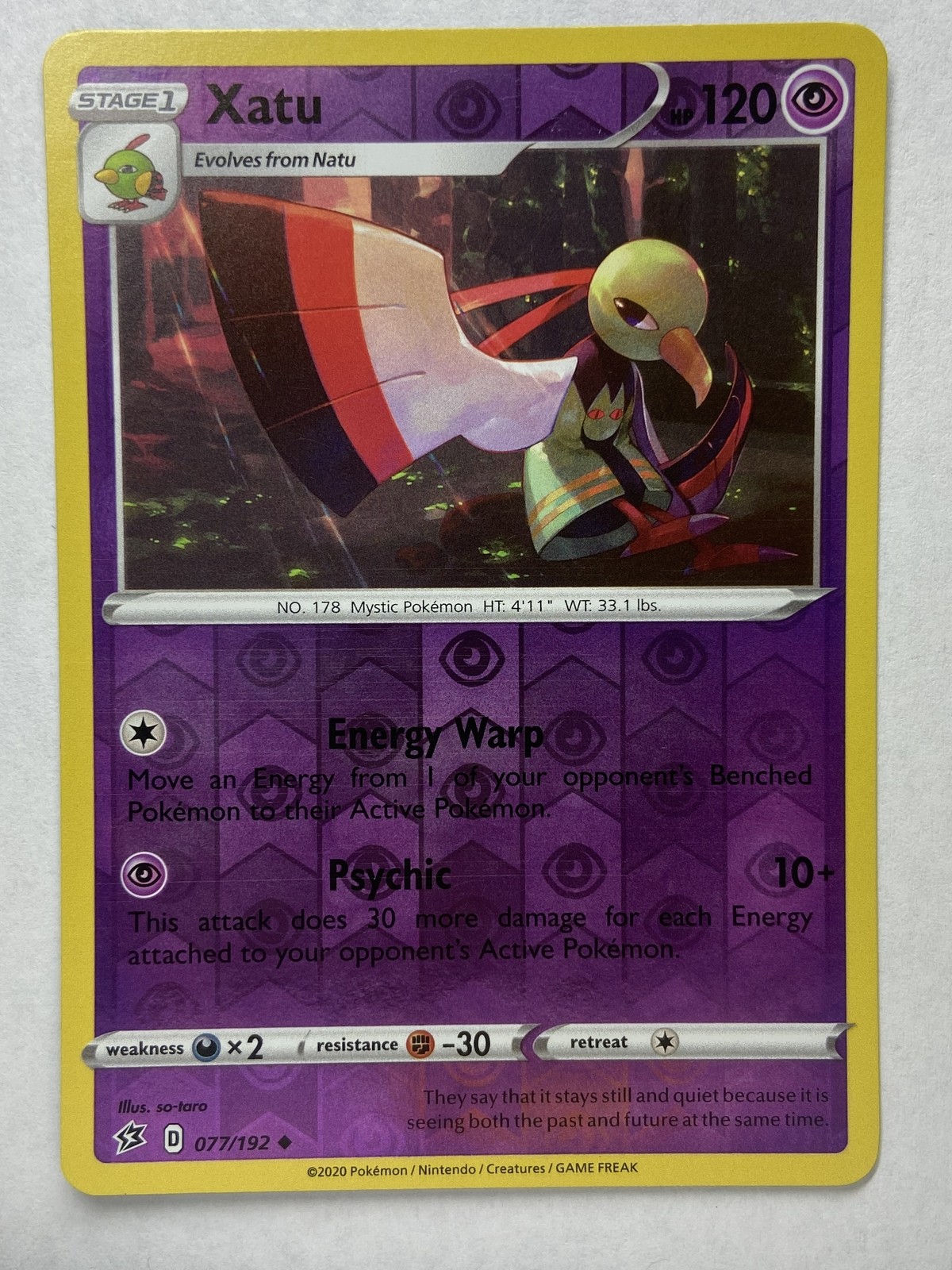 Pokémon TCG Xatu 077/192 - Rebel Clash - Uncommon Reverse Holo