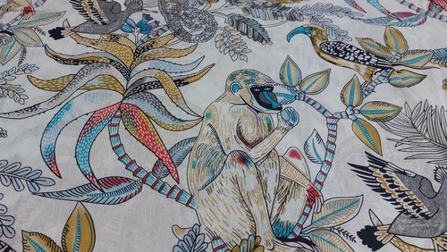 5 Yard Hand Block Print Indian Natural Sanganeri Sewing Cotton Fabric Handmade - Picture 2 of 3