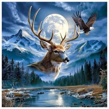 Diamond Art Kits for Adults, 5D Full Drill Deer  Eagle Diamond Painting Kit, Ea