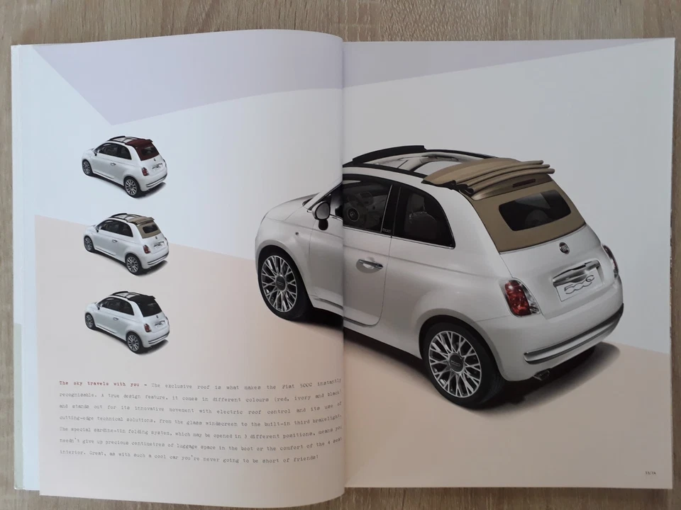 Fiat 500 & 500 C Range Brochure 2010 - 1.2 1.3 1.4 Pop Lounge Sport ByDiesel - Image 4 of 4