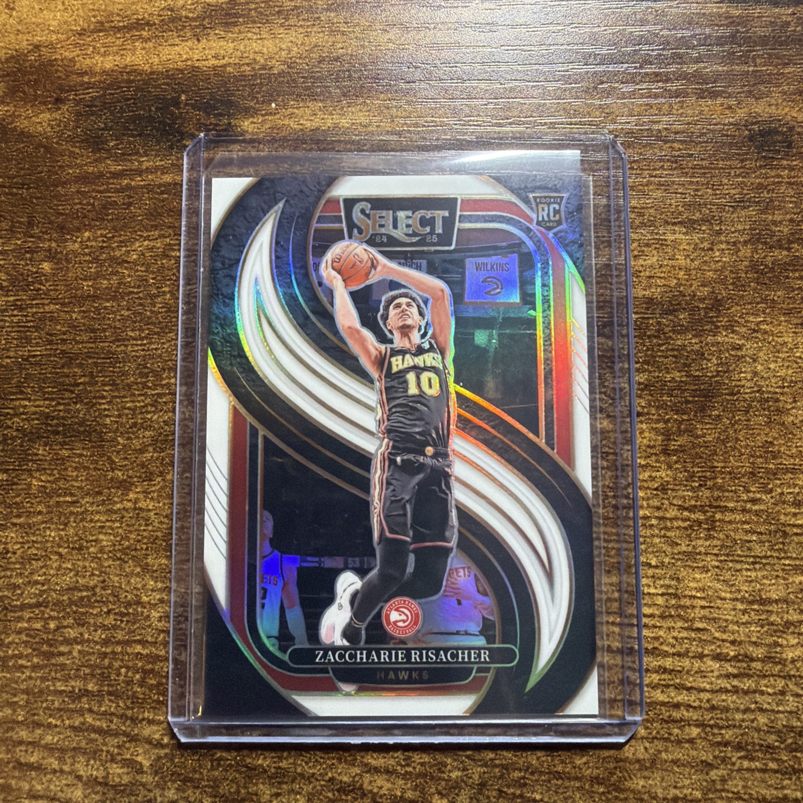 2024 Select Zaccharie Risacher #180 Premier White Prizm /149 Atlanta Hawks RC