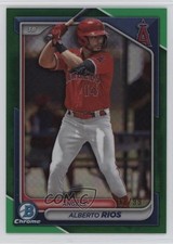 2024 Bowman Chrome Prospects Green Refractor 32/99 Alberto Rios #BCP-98 w6f