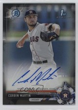2017 Bowman Draft Chrome Pick Black Refractor 6/75 Corbin Martin Auto 2d9