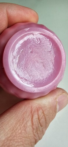 EAPG Victorian Glass Salt Pepper Shaker Opaque Pink Shallow Ribbed - Picture 6 of 17