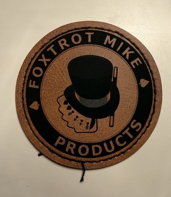 Foxtrot Mike Products Iron On Round Leatherette Patch 2.5  Custom