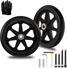 2Pcs 6 Inch Replacement Wheelchair Wheels for Walkers - Environmentally Friendly