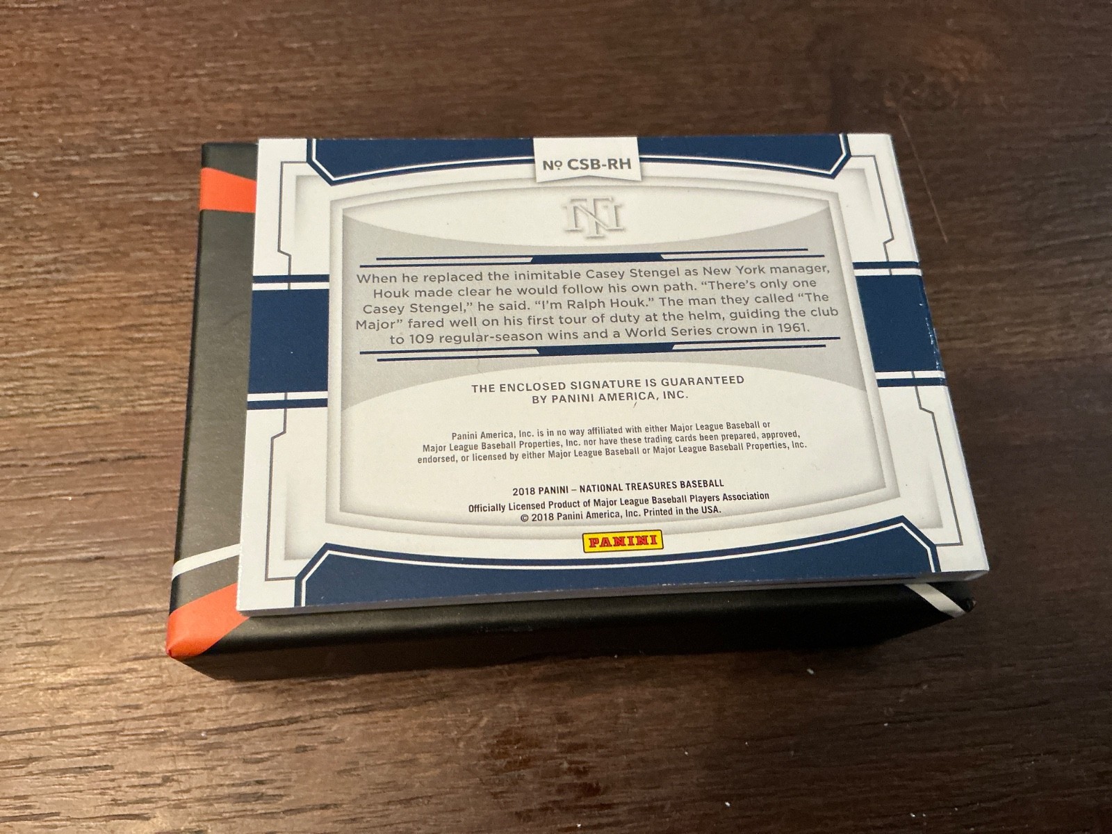 2018 NATIONAL TREASURES RALPH HOUK AUTO 11/15 CUT SIGNATURES BOOKLET view 3