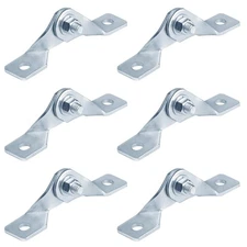 6 PCS 2 Hole Adjustable Hinge 1-5/8 Strut Channel, 3/16 Thick Angle Fitting