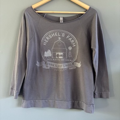 The Walking Dead Sweatshirt Womens Gray Hershel s Farm Zombies Atlanta | Small