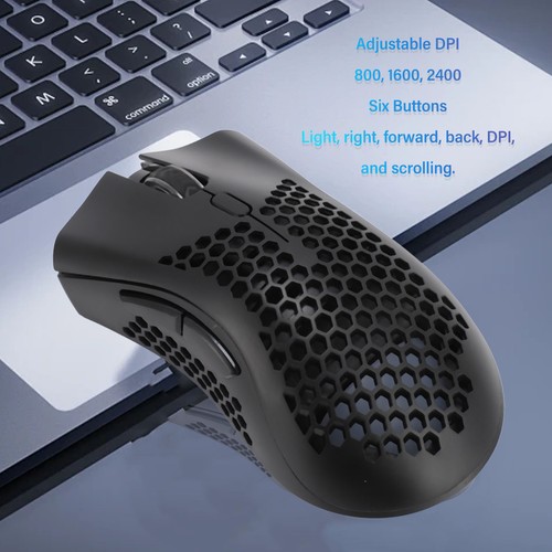 Mouse Gaming Wireless Rgb Luce 3 Dpi Regolazione 6 Pulsanti Programmati Comp AM - Foto 23 di 23
