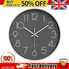 12" Wall Clock Silent Non Ticking Clock Living Room Bedroom Kitchen Office NEW