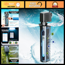 Powerful 300GPH Aquarium Filter for 75-200 Gallon Tank, Submersible Canister Pum