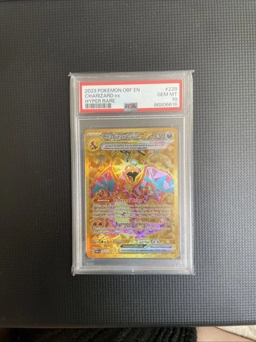 Pokémon TCG Charizard EX Sv03: Obsidian Flames Hyper Rare Card 228/197 PSA 10