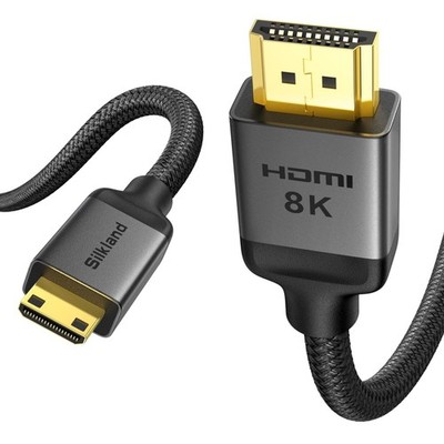 Mini-HDMI auf HDMI 2.1 Kabel 1M - Kompatibel mit Raspberry Pi Zero