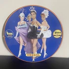 VINTAGE VEEDOL THREE LADYS AUTO GASOLINE MOTOR OIL PORCELAIN SIGN