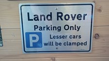 Parking Sign Land Rover Novelty gift Garage Mancave