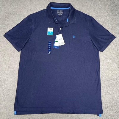 NWT Izod Sport Flex Shirt Men's Sz L Blue Polo Advantage Performance CoolFX