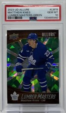 Matthew Knies Rookie PSA 10- 2023 Upper Deck Allure ‘Lumber Masters-Green’ /249