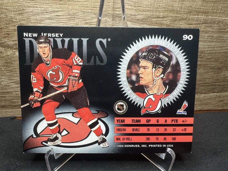 Donruss Hockey 1994-95 - #90 Bobby Holik en persona tarjeta automática Foto 2 de 2