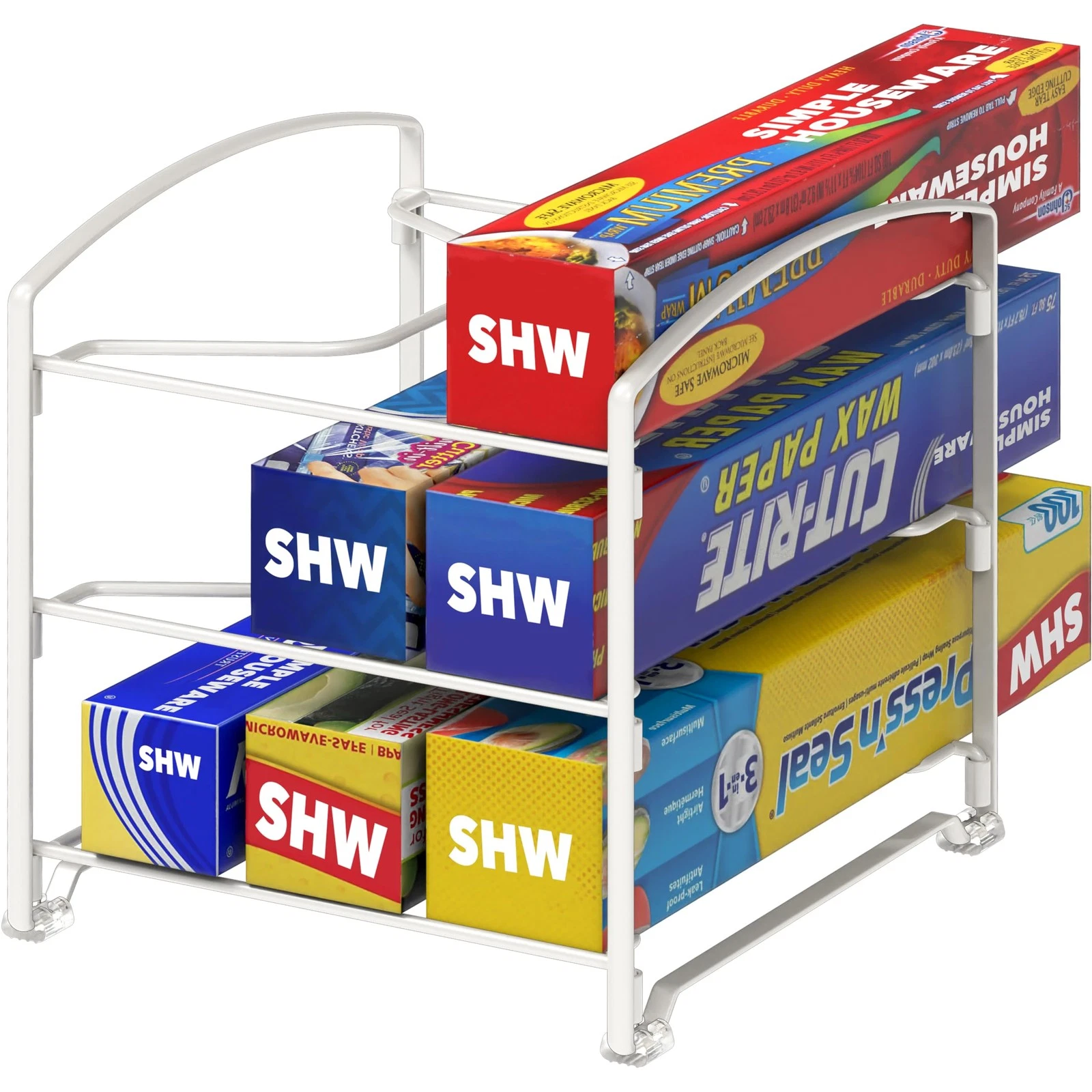 SimpleHouseware Kitchen Wrap Organizer Rack