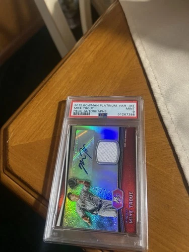 2012 Bowman Platinum Autographed Relic Mike Trout #AR-MT