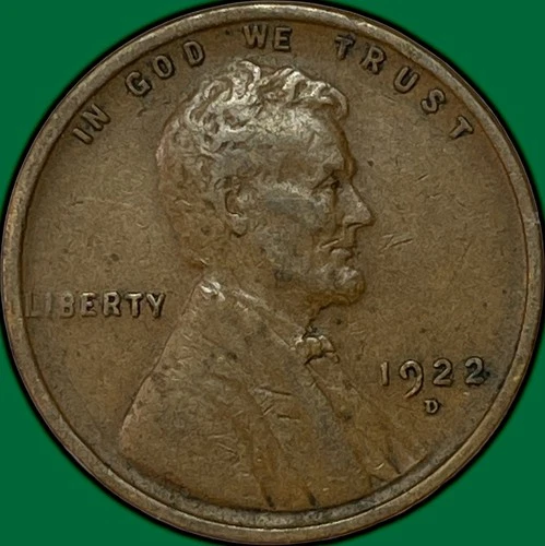 1922-D Lincoln Wheat Cent Extremely Fine XF Coin #34858