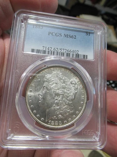 Stunning 1883 Morgan Silver Dollar, PCGS MS 62, Prooflike
