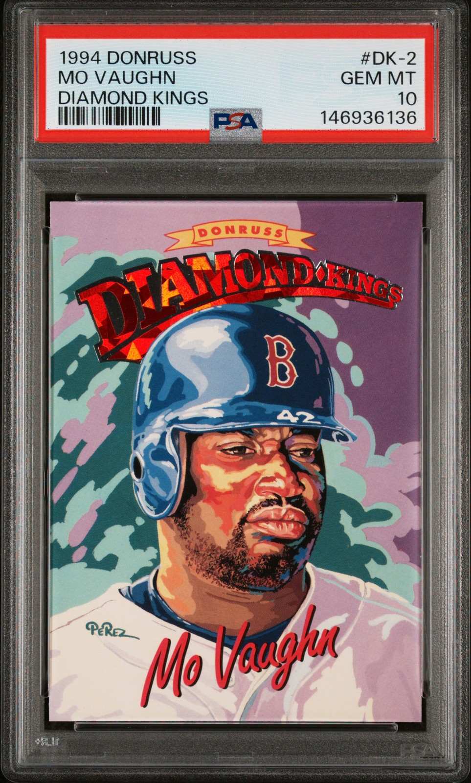 1994 DONRUSS DIAMOND KINGS #DK-2 MO VAUGHN PSA 10