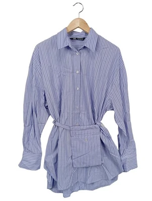 ZARA Robe chemisier Dames Robe T EU 38 bleu azur-bleu-bleu foncé - Photo 1/4