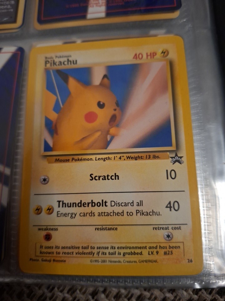 2001 Black Star Promo Pokemon League Card Pikachu 26 - Near Mint/Mint!