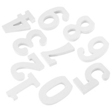 10 Pcs Rustic Wood Number Sign Decoration Decorating Address Numbers for House