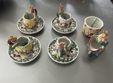 Vintage 1999 Mercuries Garden Party Springtime Bunny Ceramic Tea Set