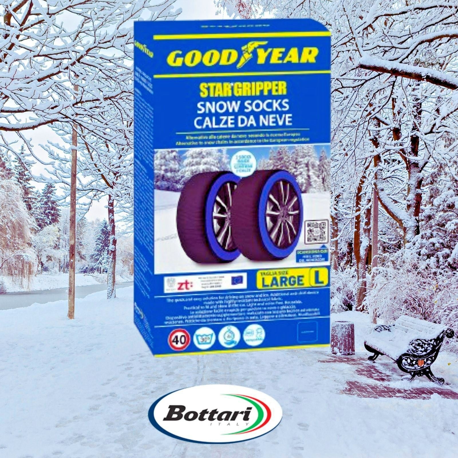 Goodyear Stargripper Calze da Neve Omologate En16662-1 Taglia L per Auto - Miniatura 8