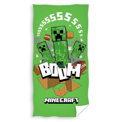 Minecraft Creeper BOOM Badetuch Handtuch 70x140cm 100% Baumwolle