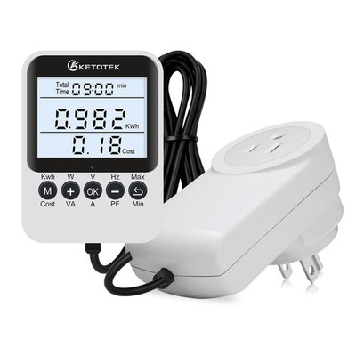 Watt Meter Plug Power Meter with Backlight Electricity Usage Monitor