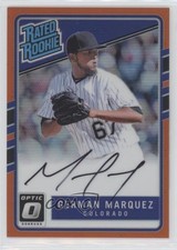 2017 Donruss Optic Rated Rookies Base Orange Prizm 79/99 German Marquez Auto 0c6